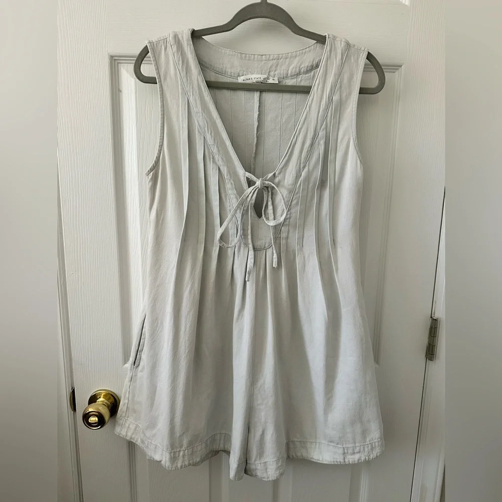 Altar'd State Light Denim Romper - Picture 3 of 6